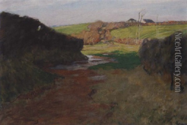 Landschaft Bei Eupen Oil Painting - Walter Ophey