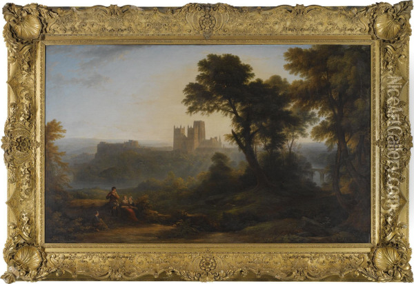 Durham Cathedral Oil Painting - John Glover