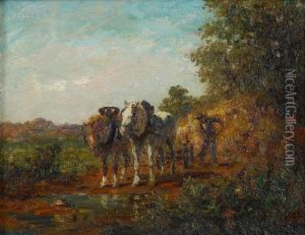 On The Road Oil Painting - Walter Gunther J. Witting