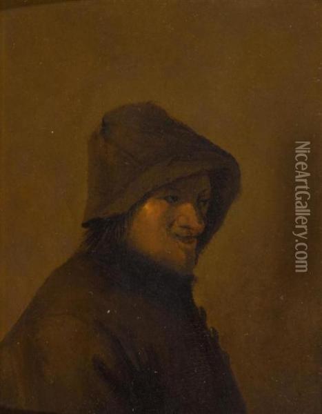 Portrait Of A Man In A Hat Oil Painting - David The Younger Teniers