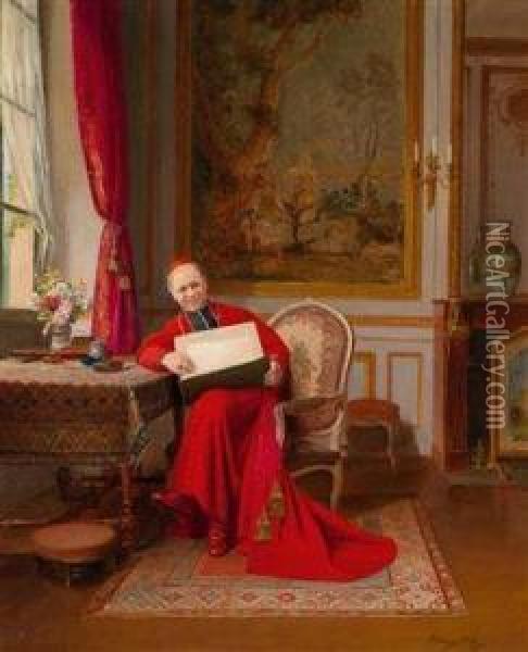 Der Kunstsinnige Kardinal Oil Painting - Victor Marais-Milton