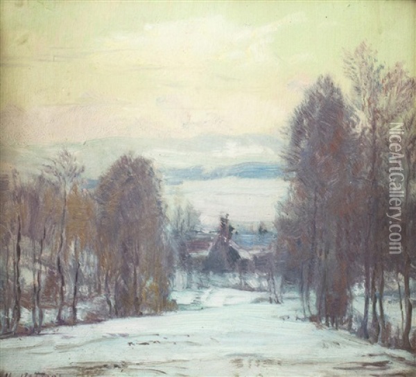 Winterlandschaft Oil Painting - Alois Kalvoda