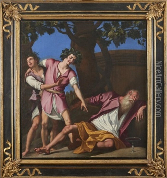 L'ivresse De Noe Oil Painting - Jacopo (da Empoli) Chimenti