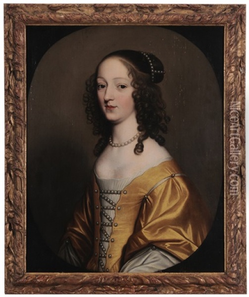 Noblewoman Said To Be Elizabeth, Queen Of Bohemia Oil Painting - Gerrit Van Honthorst