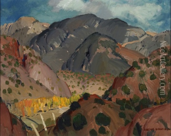 Mountain Landscape, Nm Oil Painting - Victor William Higgins