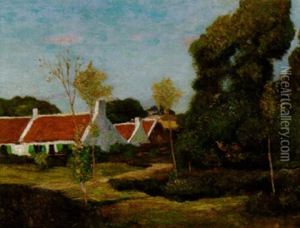 Flandrisches Dorf Im Sommerlicht Oil Painting - Eugen Kampf