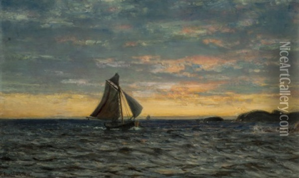 Mot Natten 1929 Oil Painting - Amaldus Clarin Nielsen