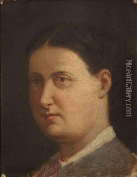Portrait De La Princesse Augusta Gabrielli Oil Painting - Theophile Gautier