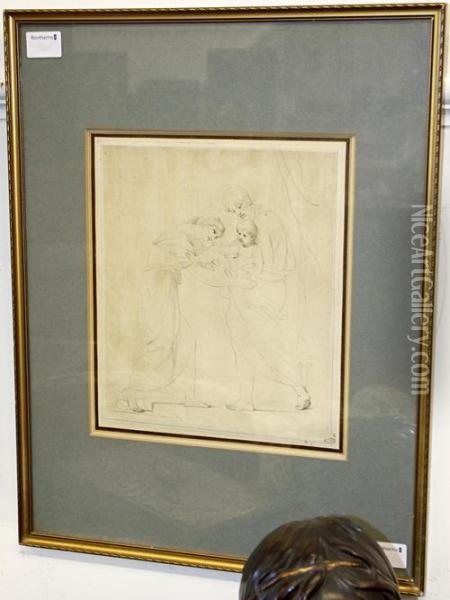 The Holy Family Oil Painting - John Hamilton Mortimer