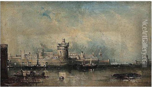 Valletta Harbour Oil Painting - William McAlpine