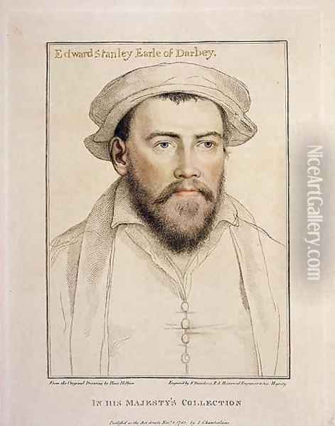 Edward Stanley Earle of Darby 1508-1572 Oil Painting - Hans Holbein the Younger