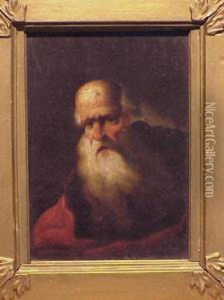 Portrait Of An Old Man Oil Painting - Balthasar Denner