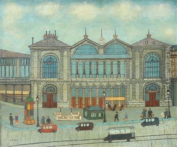 Gare Montparnasse Oil Painting - Louis Vivin