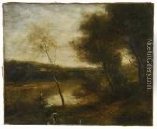 Barbizon-style Landscape Oil Painting - Jean-Baptiste-Camille Corot