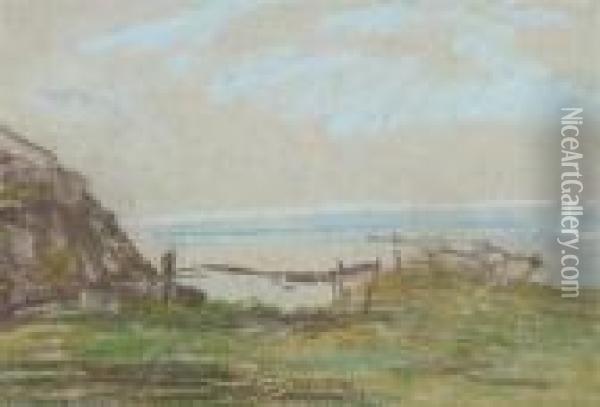 Coastal Landscape. Oil Painting - Eugene Boudin