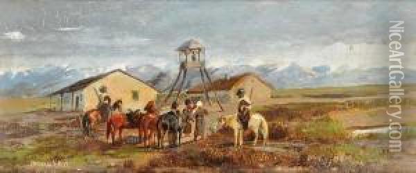 Aturkish Watch Oil Painting - Joseph I Von Berres