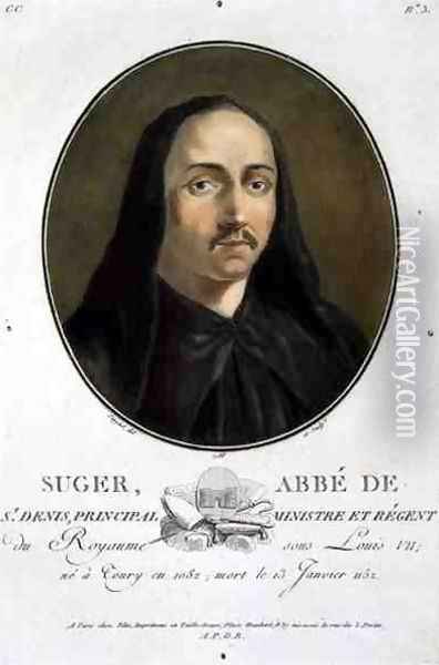Portrait of Suger, Abbot of St Denis 1082-1152, 1788 Oil Painting - Antoine Louis Francois Sergent-Marceau
