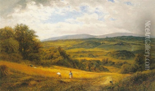 The Surrey Downs Oil Painting - Alfred Augustus Glendening Sr.