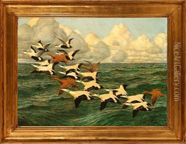 Aender Over Havet Oil Painting - Gerhard Heilmann