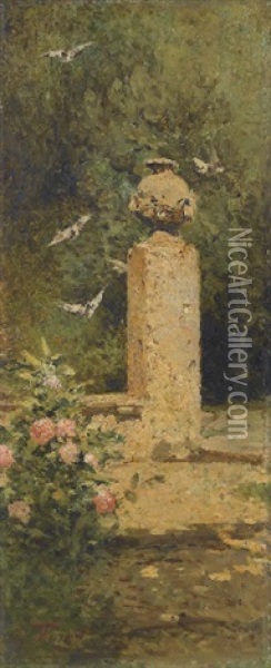 Angolo Di Giardino Oil Painting - Achille Formis