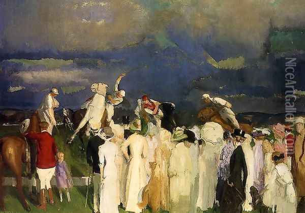 Polo Crowd Oil Painting - George Wesley Bellows
