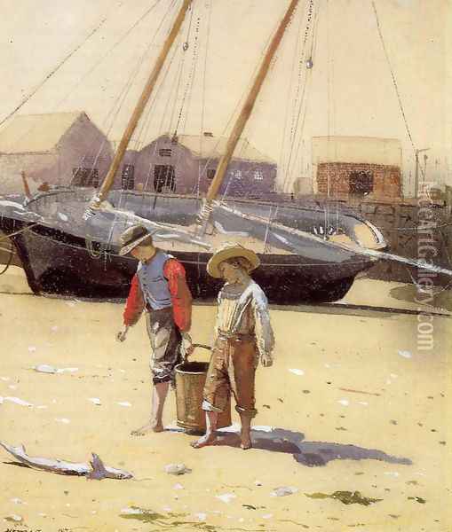 A Basket of Clams Oil Painting - Winslow Homer