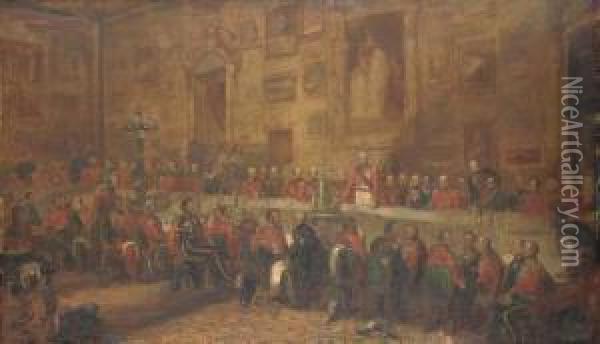 The Waterloo Banquet Oil Painting - John William Salter