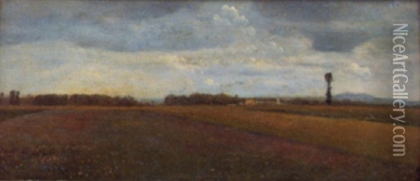 Landschaft Oil Painting - Adolphe Felix Cals