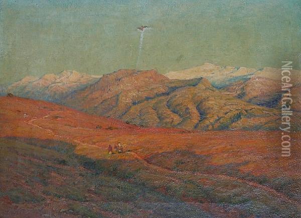 In The Spanish Sierras Oil Painting - Albert Moulton Foweraker