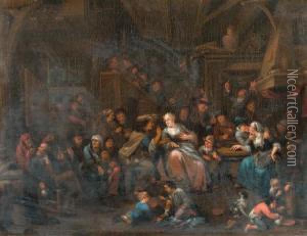 A Tavern Scene Oil Painting - Bernardus Van Schendel