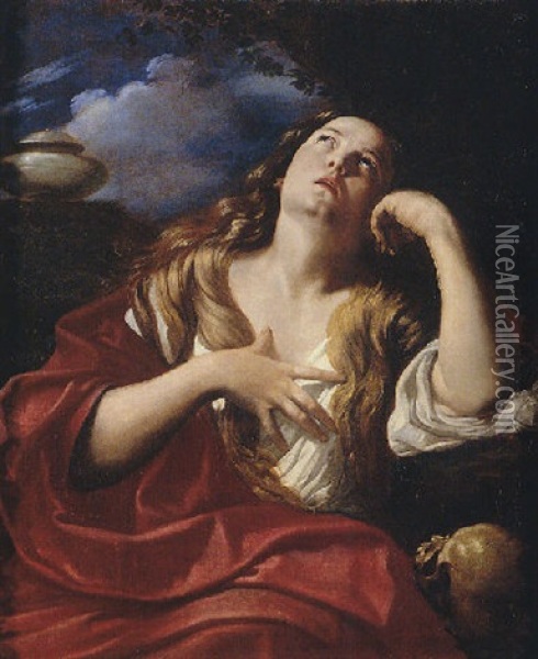 The Penitent Magdalene Oil Painting - Cristoforo Savolini