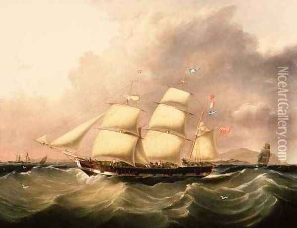 The Barque St Mary Calling for a Pilot off the Skerries Anglesey Oil Painting - Joseph Heard