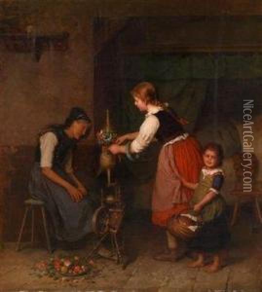 Grosmutters Geburtstag Oil Painting - Henriette Wilhelmine