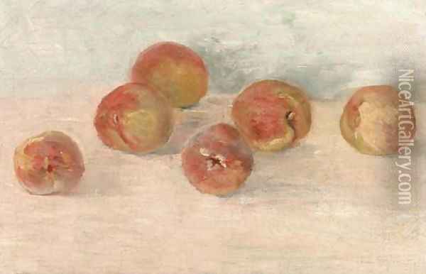 Still Life with Apples Oil Painting - Ernest Lawson