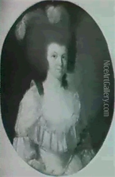 Portrait Of Annie Ivers Oil Painting - John Johnston