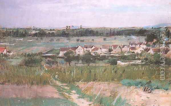 The Village at Maurecourt 1873 Oil Painting - Berthe Morisot
