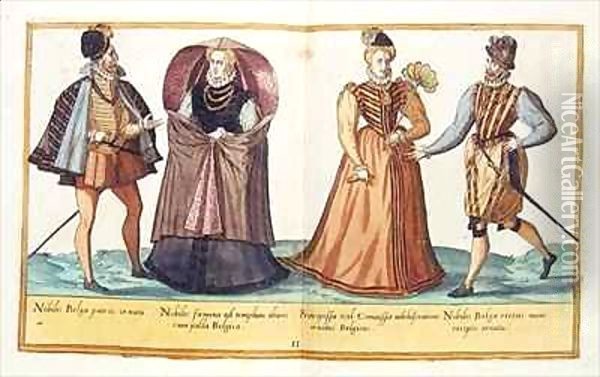 Sixteenth century costumes from 'Omnium Poene Gentium Imagines' 8 Oil Painting - Abraham de Bruyn