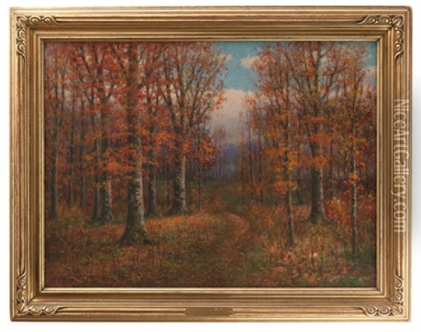 Path Through The Woods Oil Painting - John Elwood Bundy