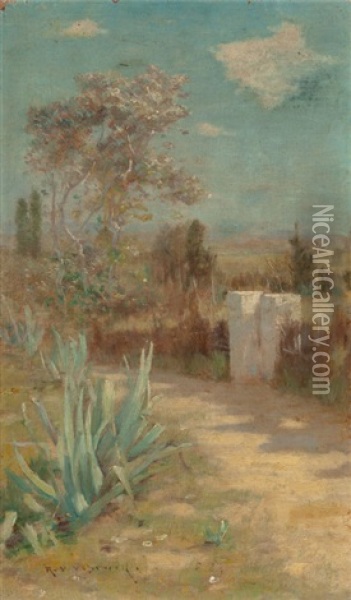 Path Through A Desert Landscape Oil Painting - Robert Van Vorst Sewell