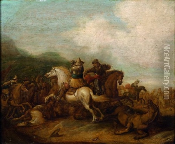 Choc De Cavalerie Oil Painting - Jan de Martszen the Younger