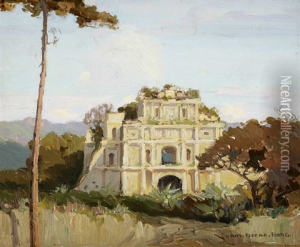 Ruina De Santa Isabel - La Antigua Oil Painting - Carl Oscar Borg