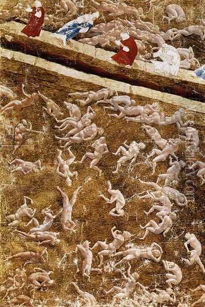 Illustration to the Divine Comedy (Inferno) 1480s Oil Painting - Sandro Botticelli