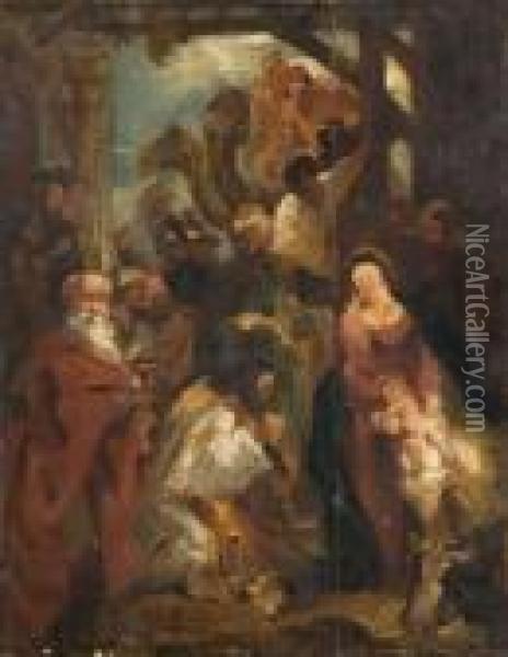 L'adoration Des Mages Oil Painting - Eugene Delacroix