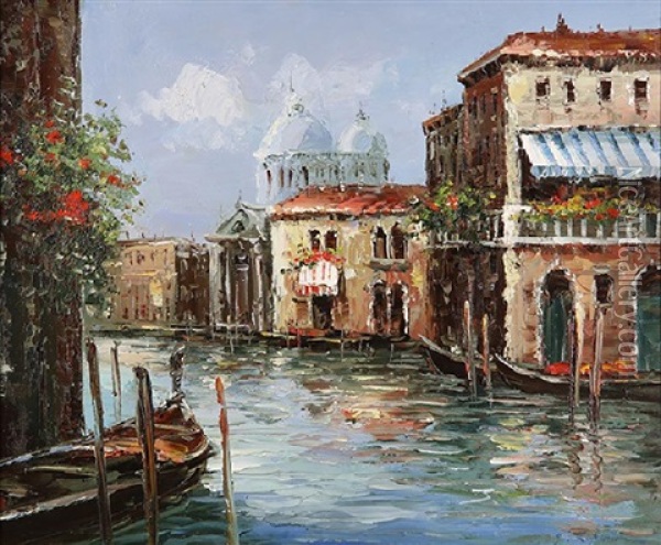 Venice Oil Painting - Georgi Alexandrovich Lapchine