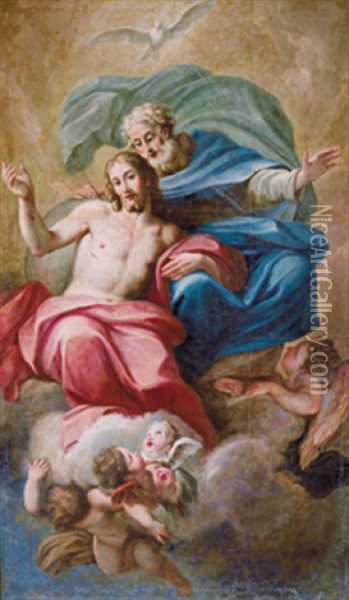 Die Heilige Dreifaltigkeit (la Trinita) Oil Painting - Antonio Balestra