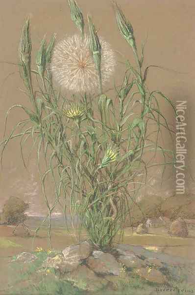 Study of a dandelion Oil Painting - Pierre Ernest Prins