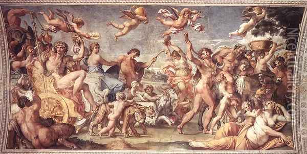 Triumph of Bacchus and Ariadne 3 Oil Painting - Annibale Carracci
