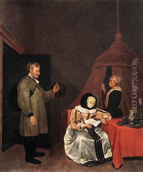 The Message Oil Painting - Gerard Terborch