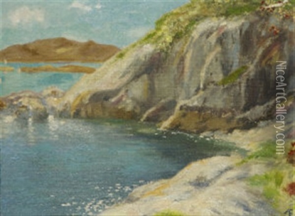 Near Marble Hill, Co. Donegal Oil Painting - George Russell