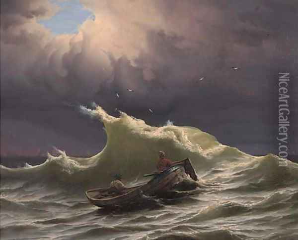 A stormy sea Oil Painting - Ivan Konstantinovich Aivazovsky